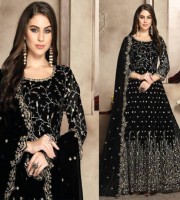 Georgette Black Embroidery Work Anarkali Suit (DB04)